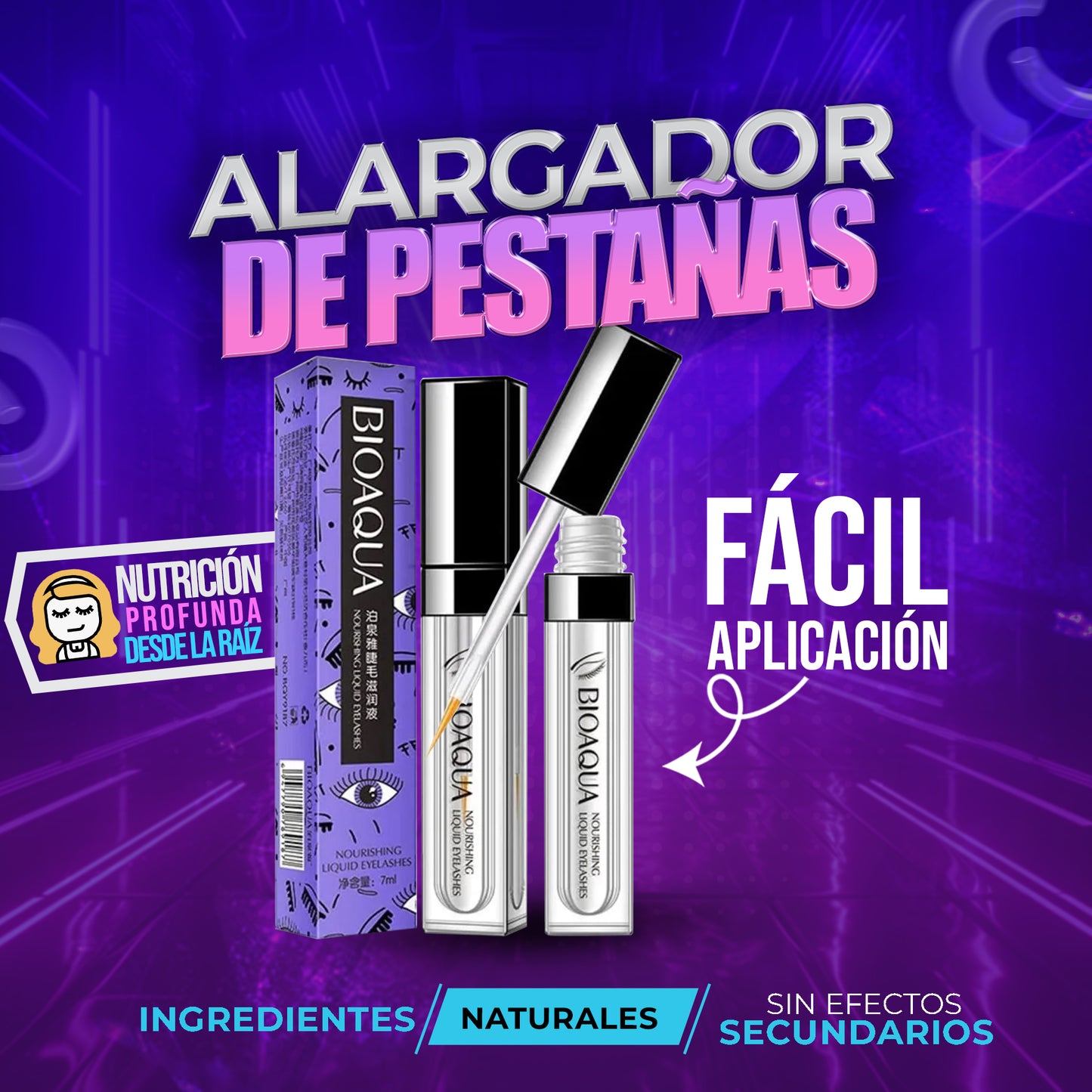 Sérum para Crecimiento de Pestañas en 4 semanas - BioAqua - 7ML