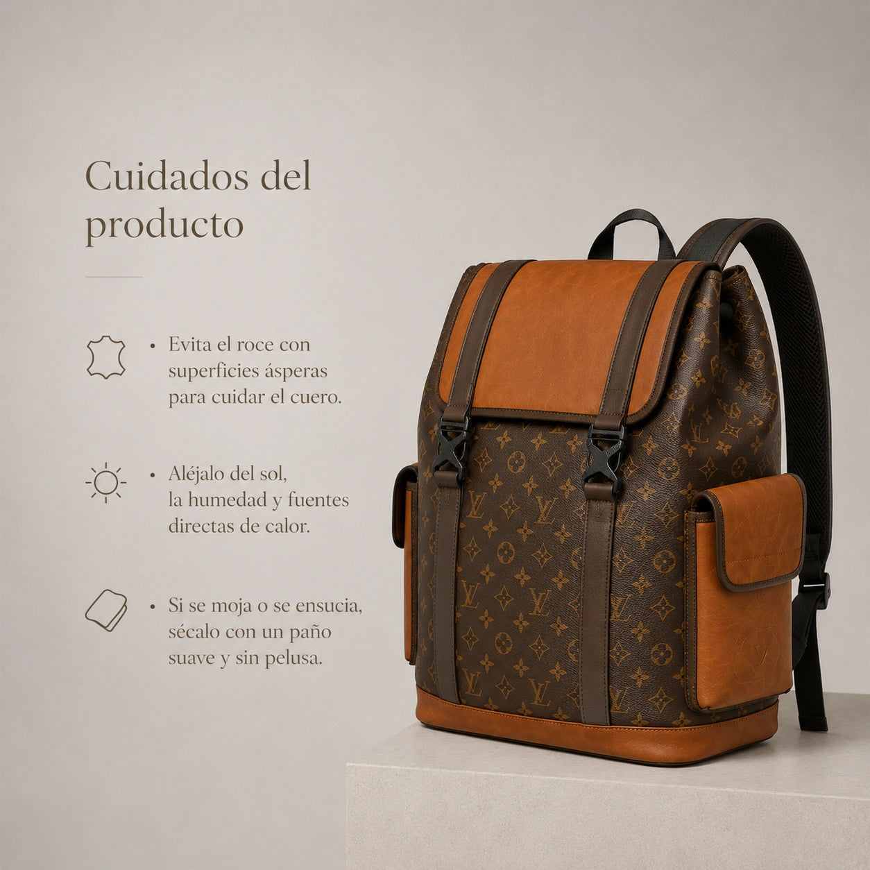 Morral Louis Vuitton para hombre en cuero - Elegancia, clase y lujo en una sola pieza