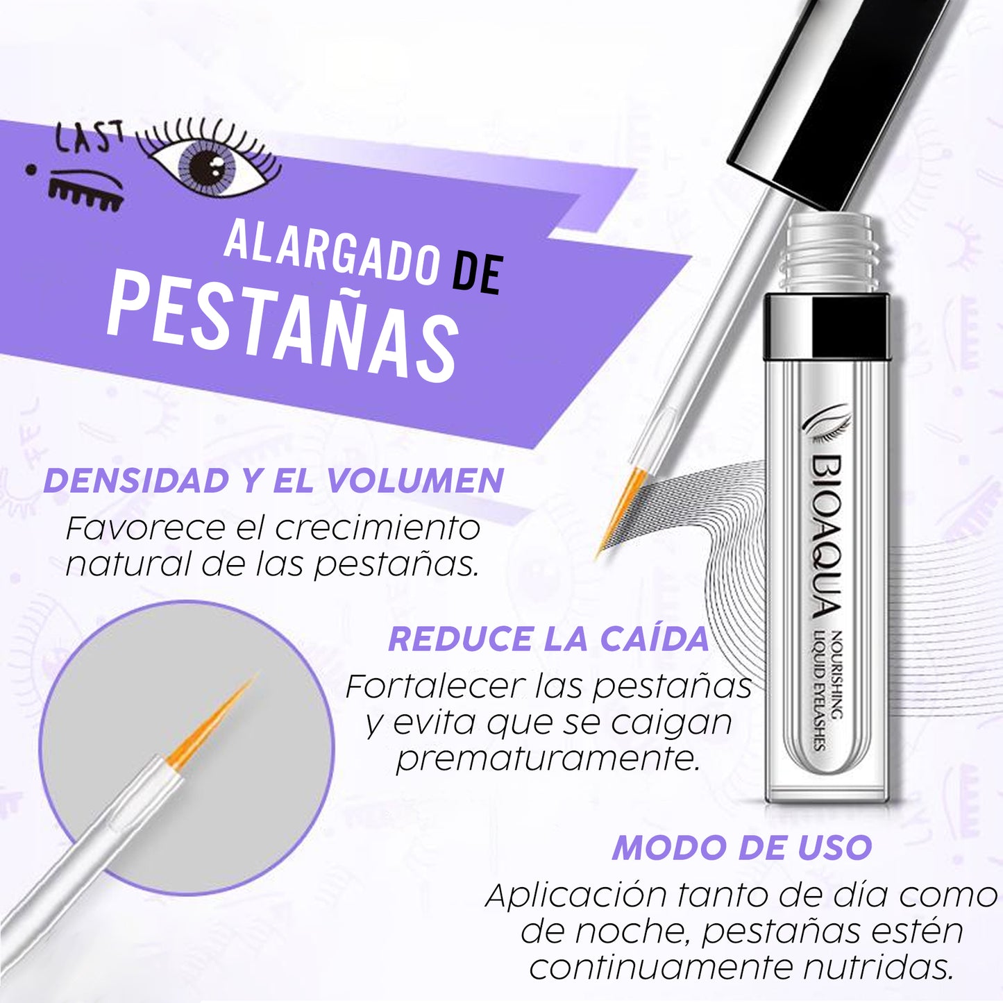 Sérum para Crecimiento de Pestañas en 4 semanas - BioAqua - 7ML