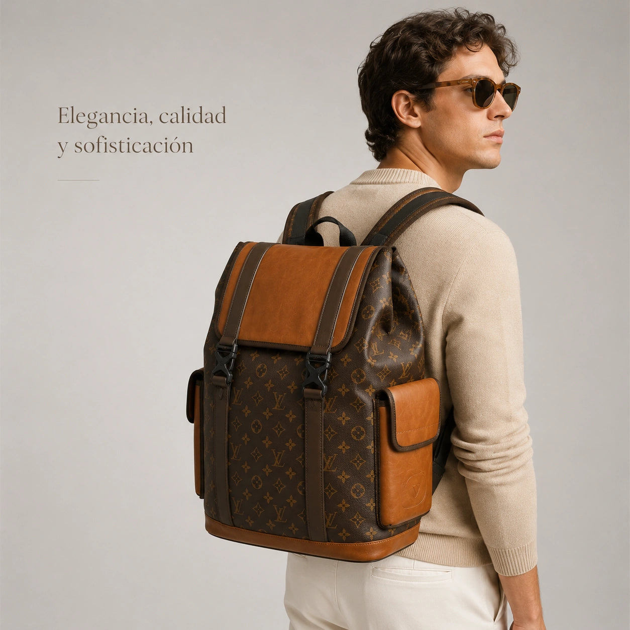 Morral Louis Vuitton para hombre en cuero - Elegancia, clase y lujo en una sola pieza