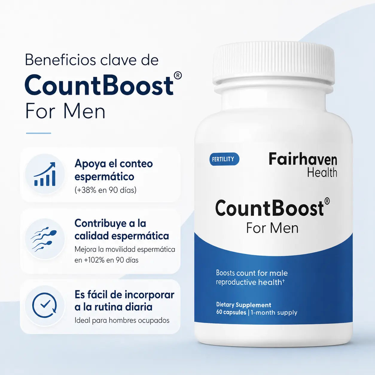 CountBoost® For Men - Ayuda tu producción y calidad de esperma para cumplir el anhelo de ser padre