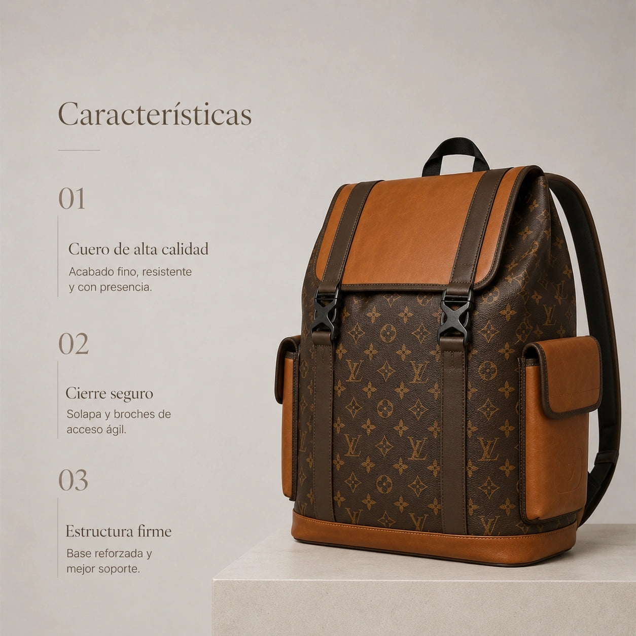 Morral Louis Vuitton para hombre en cuero - Elegancia, clase y lujo en una sola pieza