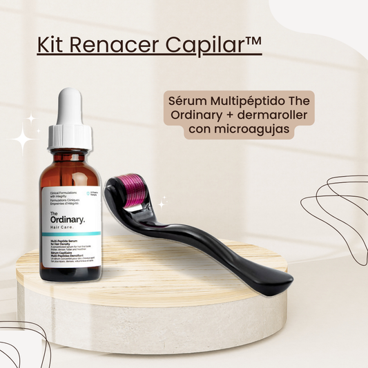 Kit Renacer Capilar™ by The Ordinary® - Multipéptidos Solution + Dermaroller