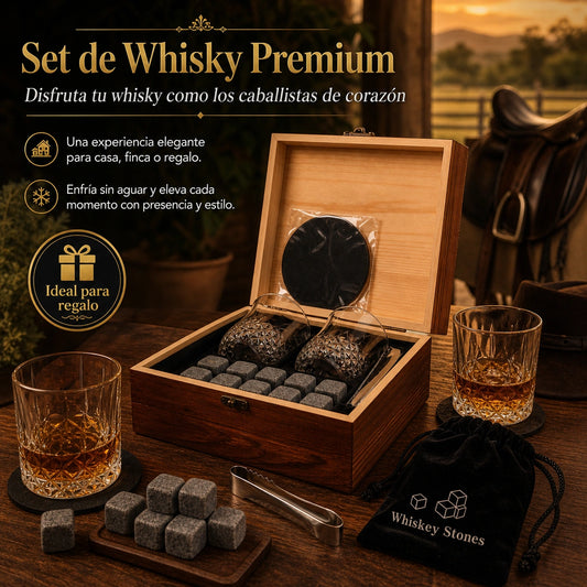 Set de Whisky Premium para disfrutar en casa - Disfruta tu whisky como los caballistas de corazón