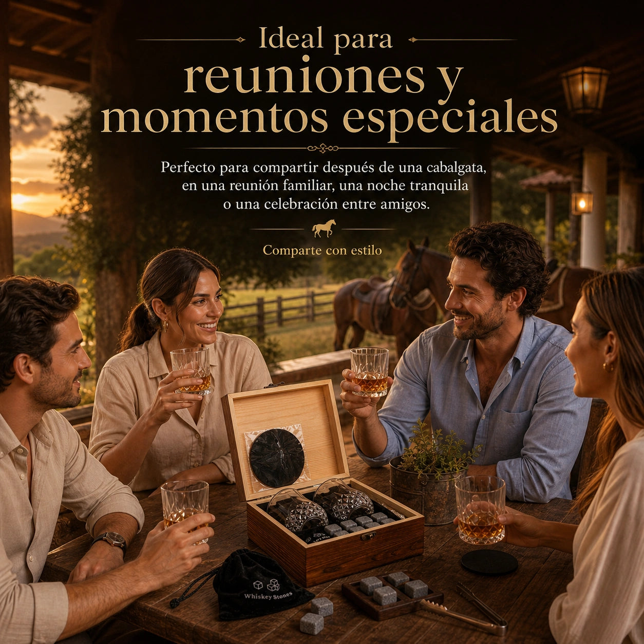 Set de Whisky Premium para disfrutar en casa - Disfruta tu whisky como los caballistas de corazón