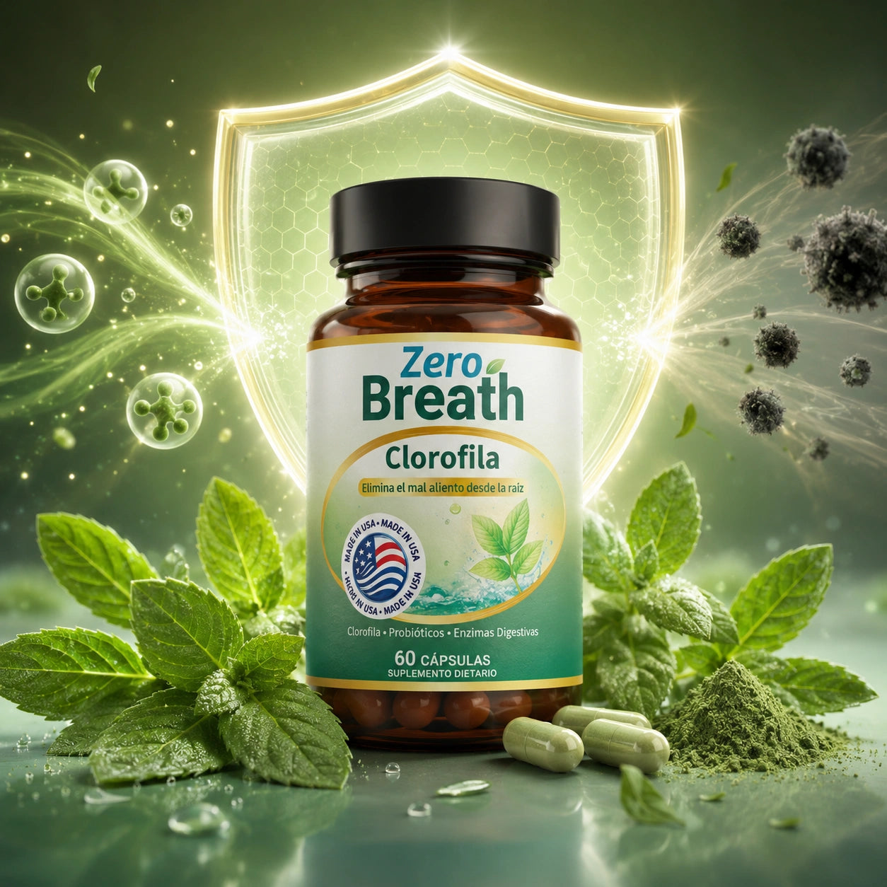 Suplemento Zero Breath (60 caps) - Apoya el mal aliento desde adentro, empezando por tu sistema digestivo